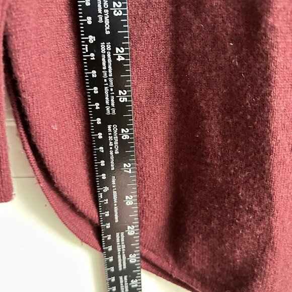 Halogen Womens Size Small Maroon Cashmere Wool Pullover Long Sleeve Sweater‎ - Picture 5 of 6